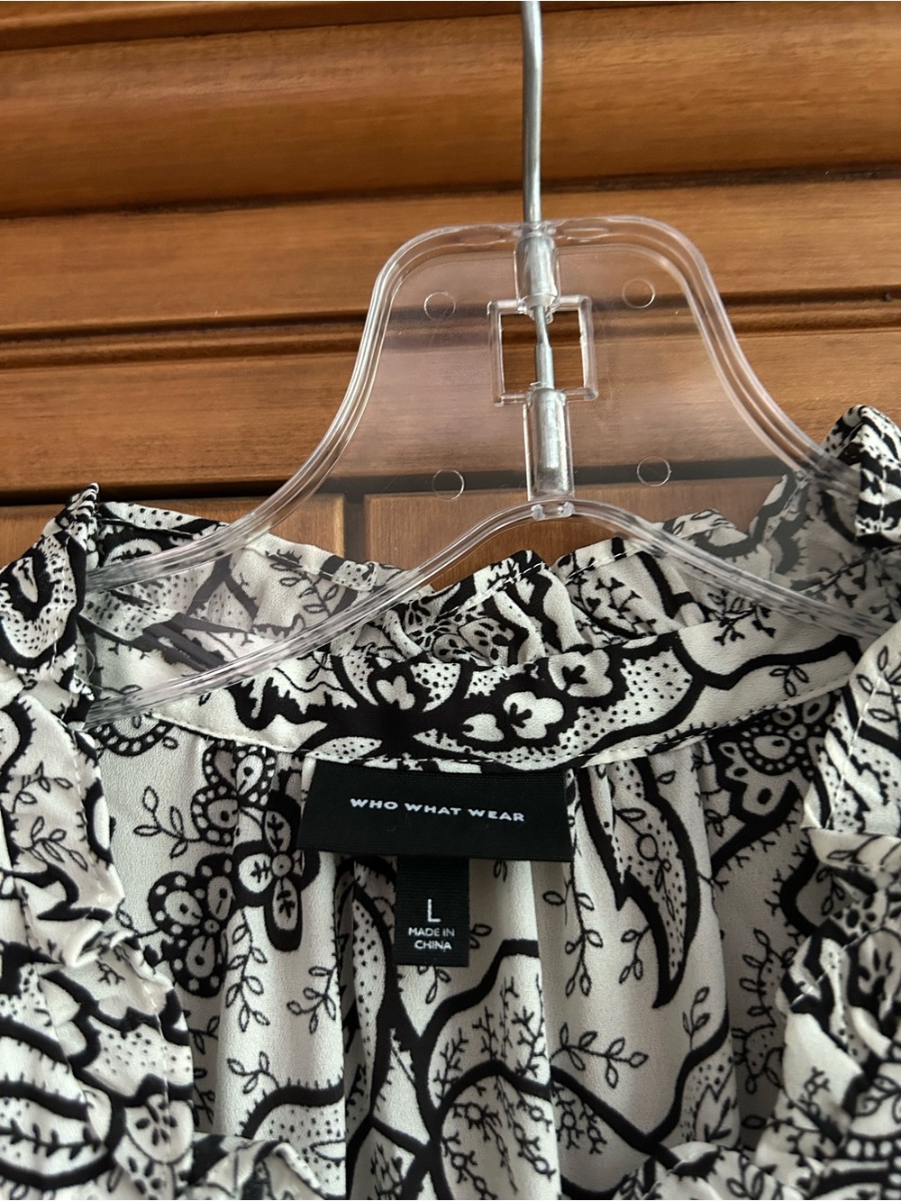Who What Wear Dress Floral Maxi Navy and White Size L - Picture 2 of 6